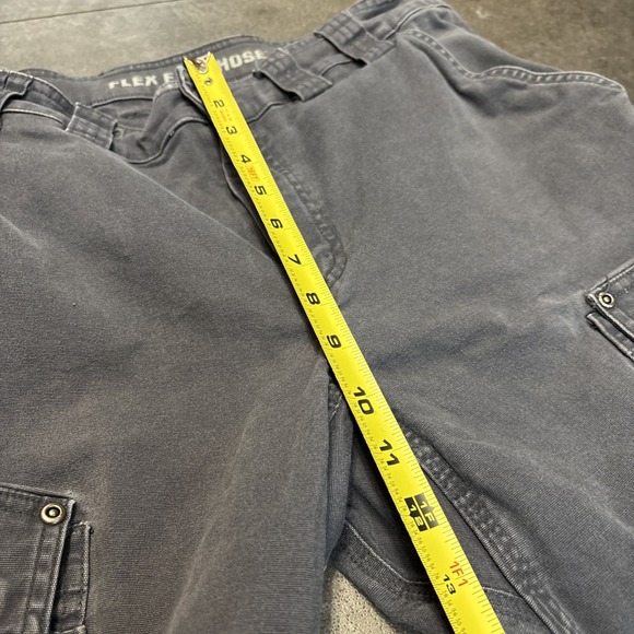 Duluth Trading Pant Mens 35 GrayBlue Flex Fire Hose Utility Workwear Cargo 35x34 - Picture 8 of 12